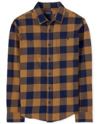 Mens Dad And Me Long Sleeve Plaid Flannel Matching Button Down Shirt The Children S Place Pearwood