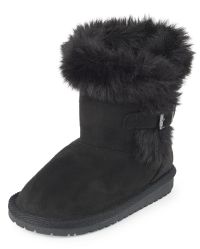 Toddler Girls Buckle Faux Fur Boots | The Children's Place