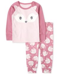 The Childrens Place Baby Girls Printed Pajama Set