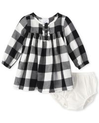 Plaid outfit for baby girl clearance