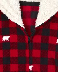 buffalo check one piece pajamas