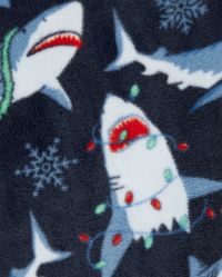 Boys Christmas Shark Print Fleece Pajama Pants BLUE The Children s Place CA
