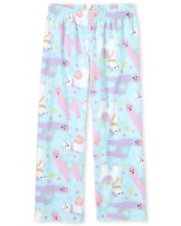 Girls Print Fleece Pajama Pants  The Children's Place CA - BAY BREEZE