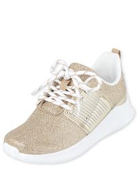 sparkle mesh sneakers