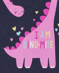 Baby And Toddler Girls Long Sleeve 'ABCD' And 'I Am Dinomite' Graphic Tee  2-Pack | The Children's Place - MULTI