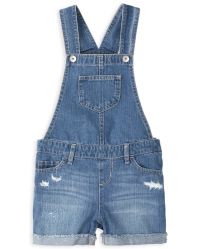 girls denim shortalls