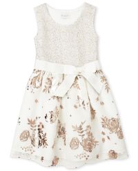 rose gold infant dress