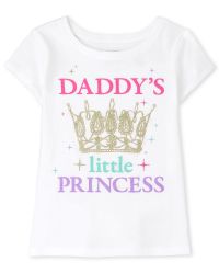 Baby And Toddler Girls Short Sleeve 'Daddy's Little Princess