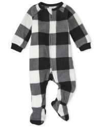 Black and white plaid baby discount pajamas