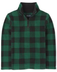 Boys Long Sleeve Buffalo Plaid Microfleece Half Zip Pullover SPRUCESHAD The Children s Place