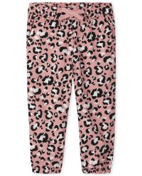【EXPIRED GIRL】Big Pocket Sweatpants Leopard ★人気★追跡付 Girls Leopard Print Woven Pull On Jogger Pants - BROWN | The