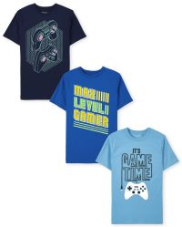 Boys Short Sleeve Gamer Graphic Tee 3-Pack | The Children's Place ...