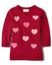 Derek Heart Girls 2T-4T Sweater Dress with Matching Scrunchie
