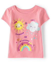 Girls Short Sleeve 'Art Princess' And Rainbow Star Graphic Tee 2