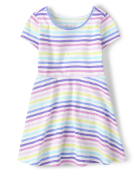 Girls rainbow stripe dress new arrivals