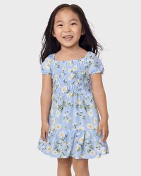 Toddler Girls Mommy And Me Short Sleeve Floral Tiered Dress | The ...