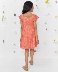 Summer Arrival Horse and Stars Pattern Short Sleeves Crew Neck Dress for Stylish Girls