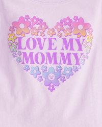 Baby And Toddler Girls Short Sleeve Love Mommy Graphic Tee | The ...