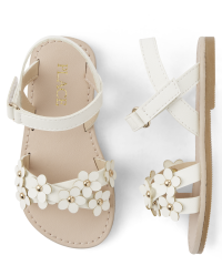 Toddler Girls Flower Sandals WHITE The Children s Place CA