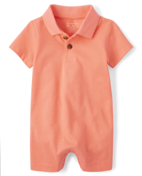 Baby Boy Knit Polo Romper Set main image 1