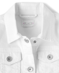 Girls white denim jacket shop