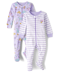 The Children's Place Girls' Be Kind 4-Piece Pajamas, Lovely Lavender,  X-Small : : Fashion