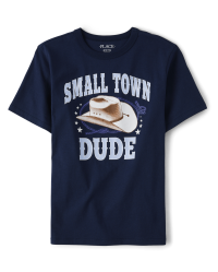 Boys Short Sleeve Small Town Dude Graphic Tee | The Children's Place ...
