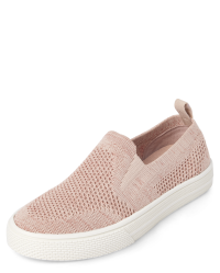 Girls Uniform Sport Knit Slip On Sneakers | The Children's Place - PINK