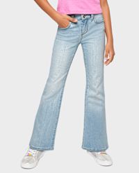 A2Z 4 Kids Girls Denim Jeans Bell Bottom Flared Lightweight Pants Ages 5-14