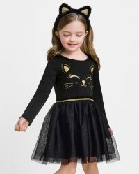 Baby Girl Dress Full Sleeve  Cat  Style  !!
