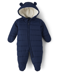 Baby Boys Long Sleeve Bear Snowsuit TIDAL The Children s Place