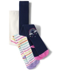 Toddler Girls Rainbow And Striped Tights 2 Pack MULTI CLR The Children s Place CA