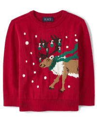 Boys reindeer sweater store