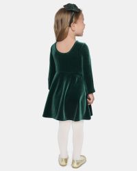 Toddler Girls Mommy And Me Long Sleeve Velour Everyday Dress - GREEN | The  Children's Place
