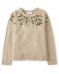 Girls sequin sweater clearance