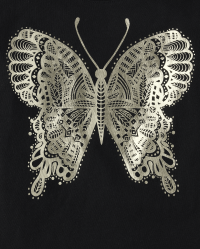 Never Give Up Butterfly Printed Girls T-Shirt In Best Price Best Quality Only In Dhaka main image 1