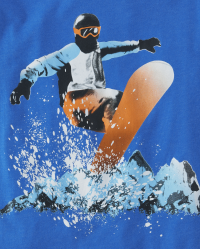 Evolution - Maglietta Uomo Snowboarder, Blu Royal, XL, 100% Cotone, Fruit Of The Loom