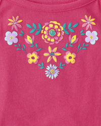 Toddler Girls Mix And Match Sleeveless Floral Tank Top And