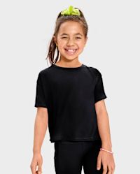 neighborhood kids 140 2枚セット Girls Mix And Match Short Sleeve Quick Dry Cut Out Boxy Top