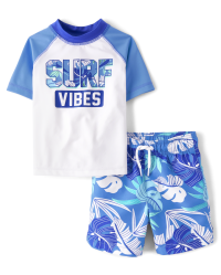 Color Kids - Raglan Swimsuit Coronet Blue main image 0