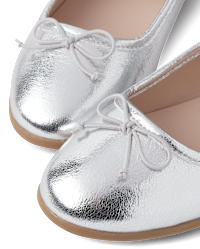 Girls Bow Ballet Flats METALLIC The Children s Place CA