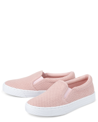 Le Thu Trang　スリップ10枚 Girls Perforated Slip On Sneakers - PINK | The Children's Place