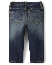 New Baby Boy Jeans In Mustard Colour Stretchable Stuff Fade MTIW1943 main image 1