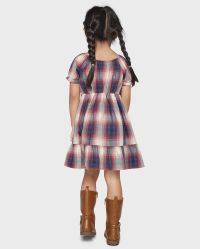 Baby And Toddler Girls Short Sleeve Plaid Ruffle Dress - RUBY | The ...