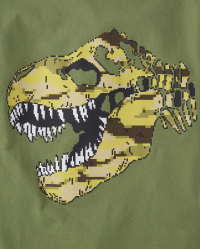 Boys Short Sleeve Camo Dino Graphic Tee - GREEN | The Children's Place