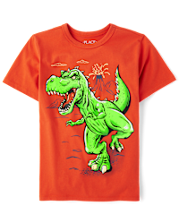 ★MUCENT★ Dino Printing Short Sleeve Tee P00000MC Boys Short Sleeve Dino Graphic Tee - BLUE | The Children's Place