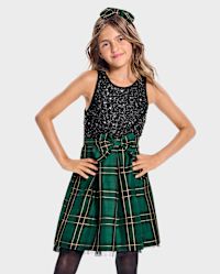 KIDS T-SHIRT DRESS WITH FLARE HEM 4-10 MEET ME IN THE GARDEN