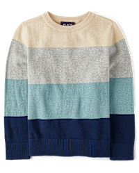 Boy Oversized Stripe Sweater - Light Blue - SB2603028A