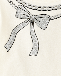 Girls S/S Denim Bow Top main image 1