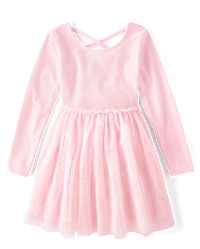 KIDS TUTU DRESS WITH SLEEVE FRILLS 4-10 LETTERS FROM THE PINK ROOM